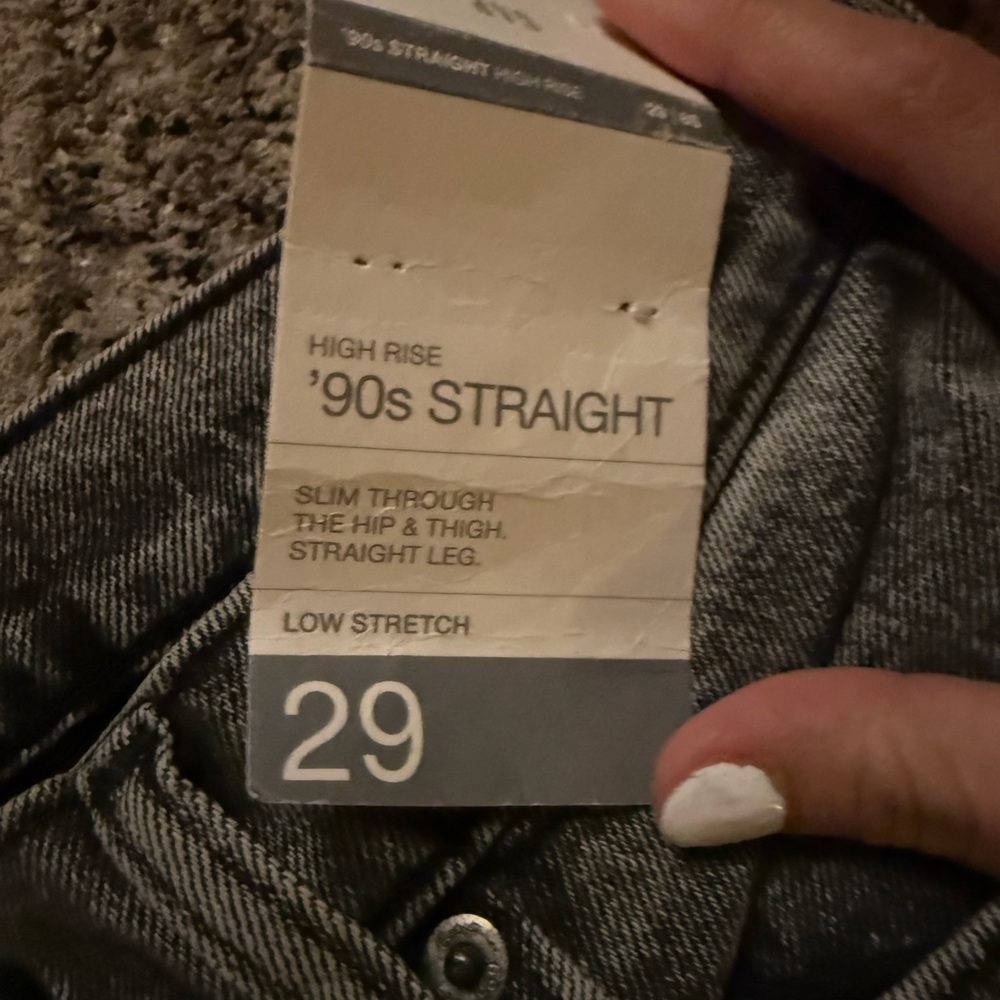 GAP 90’s Acid Gray Straight Jeans High Rise